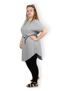 XXL tunika | šaty - šedá