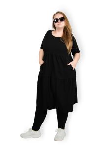 PLUS SIZE ŠATY BRIANNA - ČERNÁ