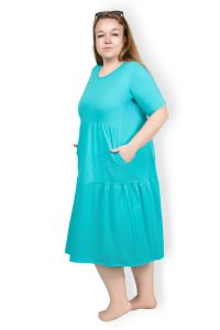 PLUS SIZE ŠATY BRIANNA - TYRKYSOVÁ