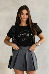 tričko s nápisem Champagne club - černá
