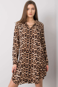 košilové šaty s leopardím potiskem 