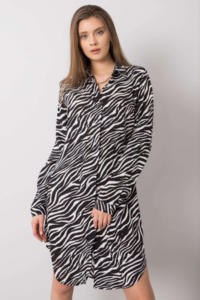košilové šaty s potiskem zebry
