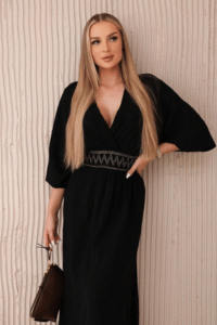 mušelínové šaty Melanie - černá