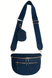 crossbody ledvinka v džínovém vzhledu 