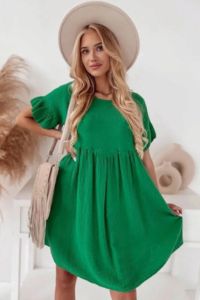 PALOMA - mušelínové šaty - zelená
