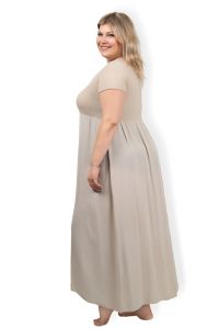 dlouhé maxi šaty - béžová