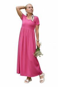 maxi šaty - růžová
