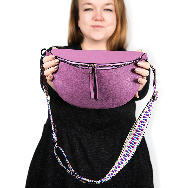 Elsa - ledvina s barevným popruhem - PURPLE