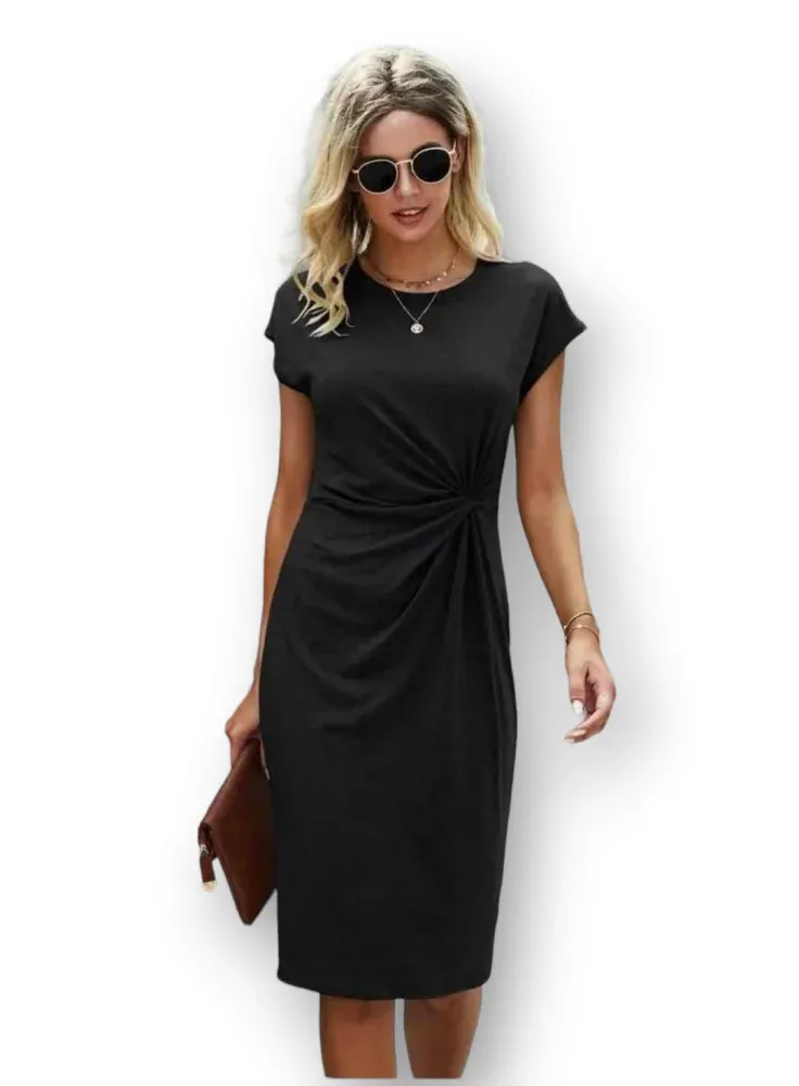 PLUS SIZE šaty Becky - černé, sednou do velikosti 50