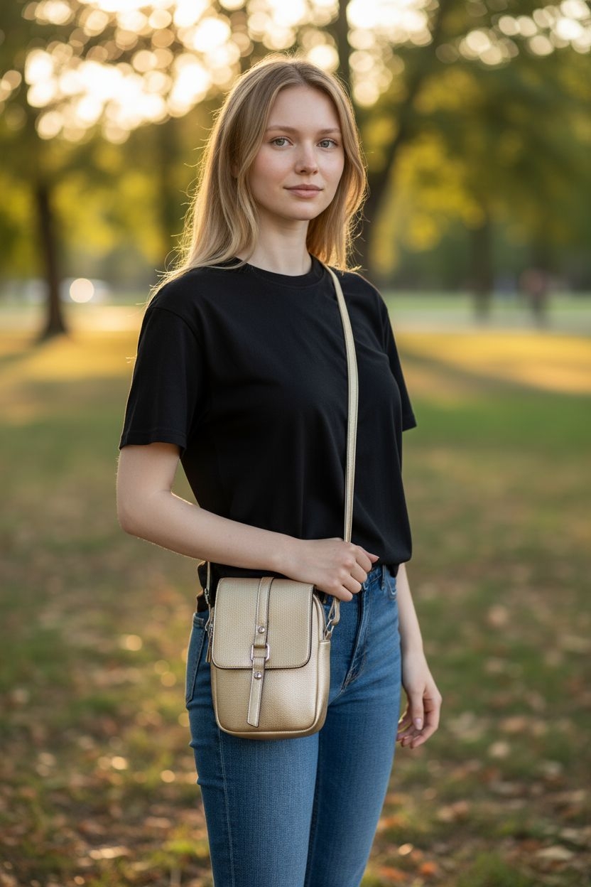 Tapple - zlatá crossbody kabelka