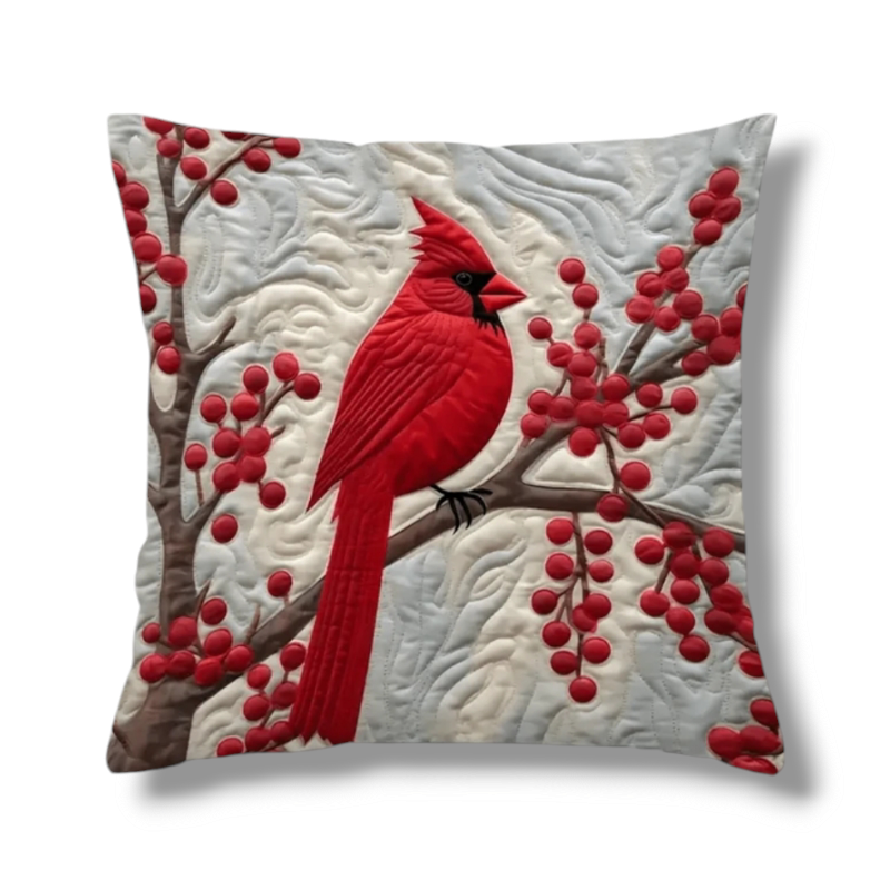 Vánoční povlak na polštář - BERRY BIRD