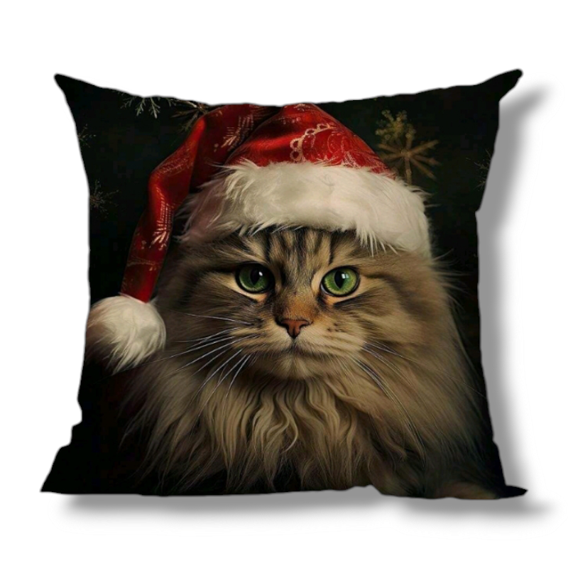 Vánoční povlak na polštář - MERRY MEOW