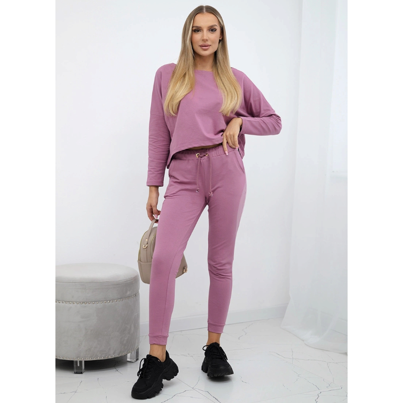 PIPPA - oversize tepláková souprava - růžová, sedne do L