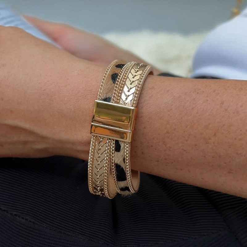 LEOPARD CHARM - náramek s leopardím vzorem