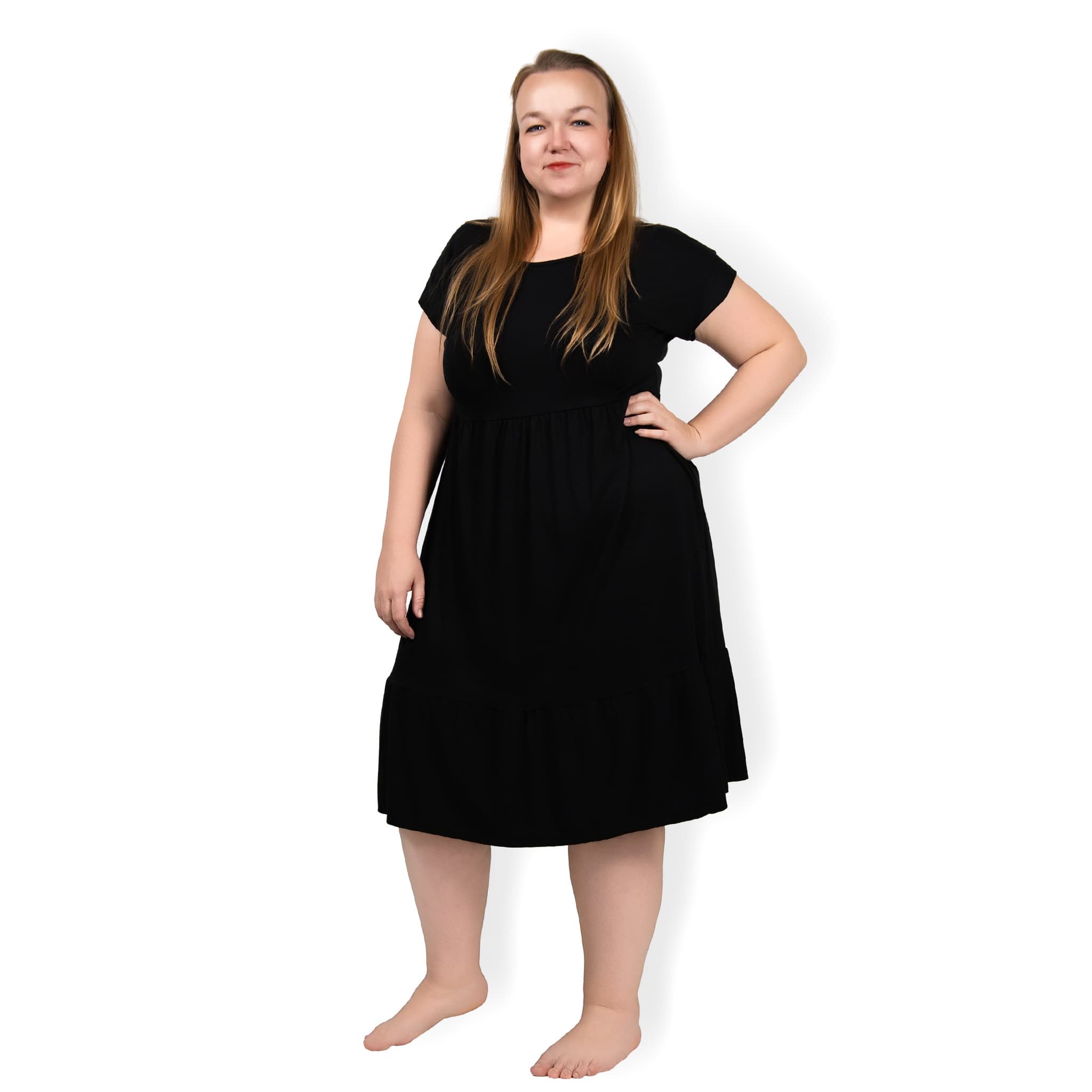 PLUS SIZE šaty Kate - černá, sednou do velikosti 50