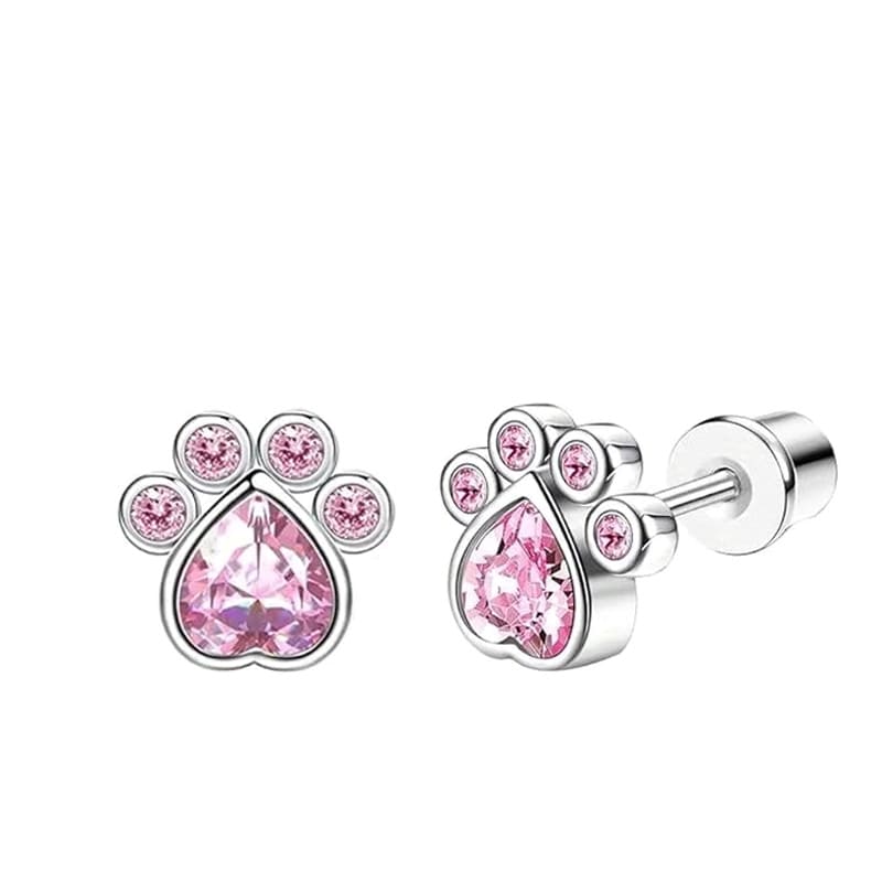 LOVE IN PAWS - dětské náušnice z chirurgické oceli