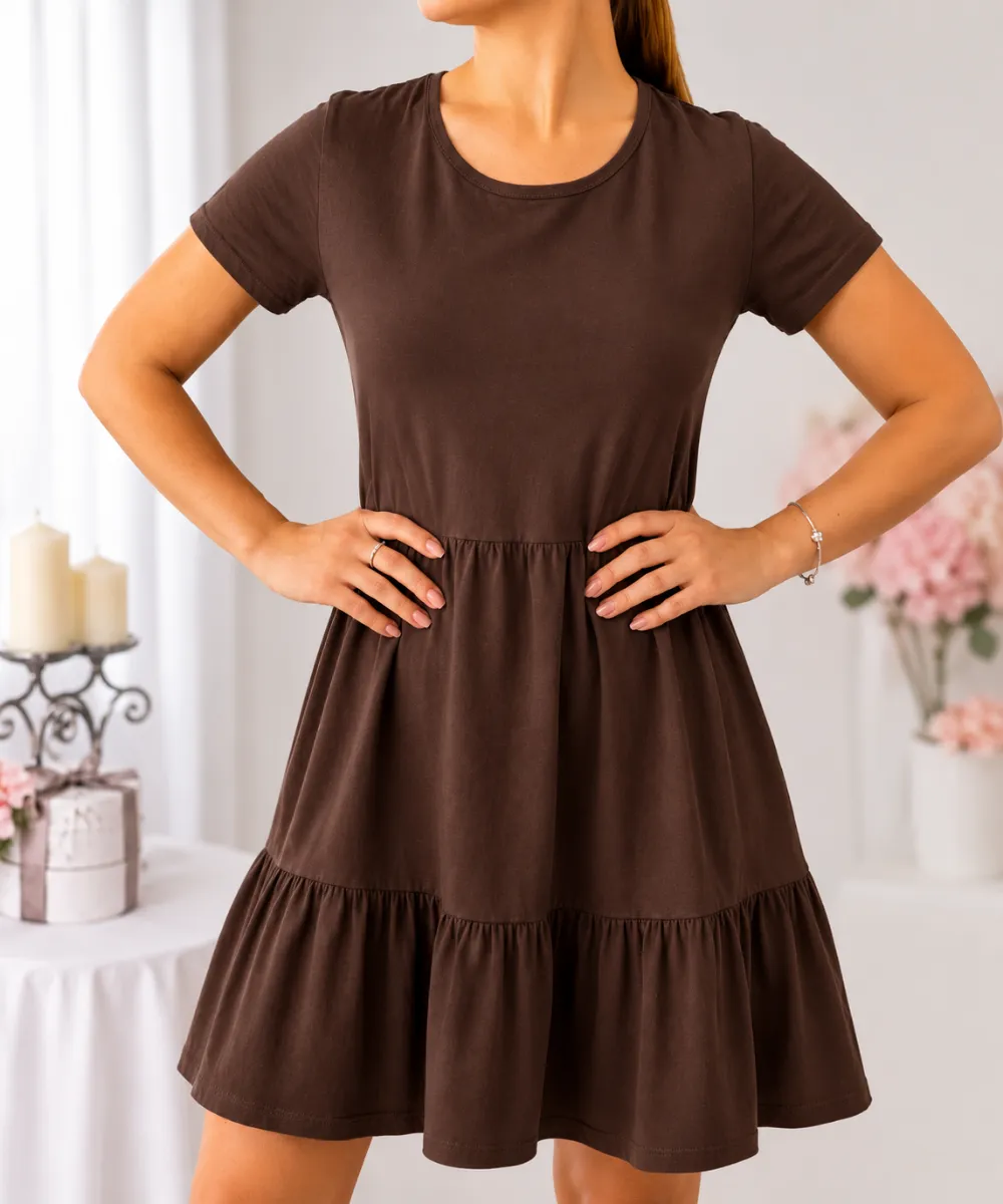 Šaty Julie - čokoládová, velikost sedne od S do XL