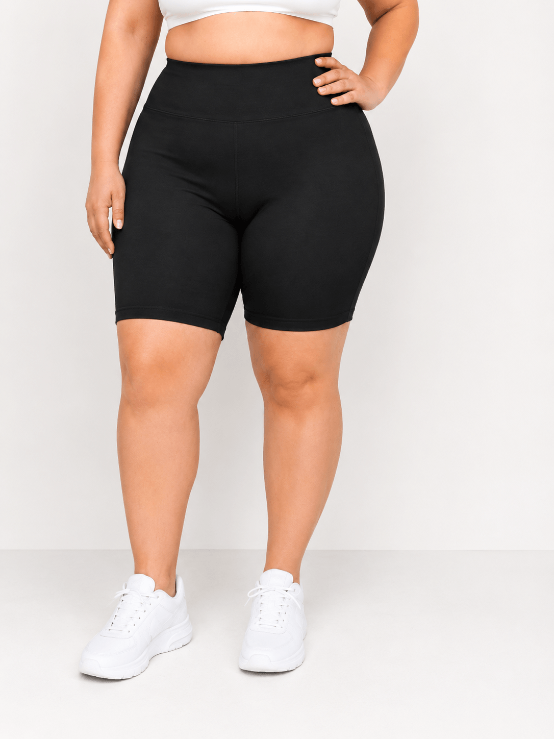 Velvetky SHORTS PLUS - bambusové kraťáskové legíny - černá, velikost 3XL/4XL