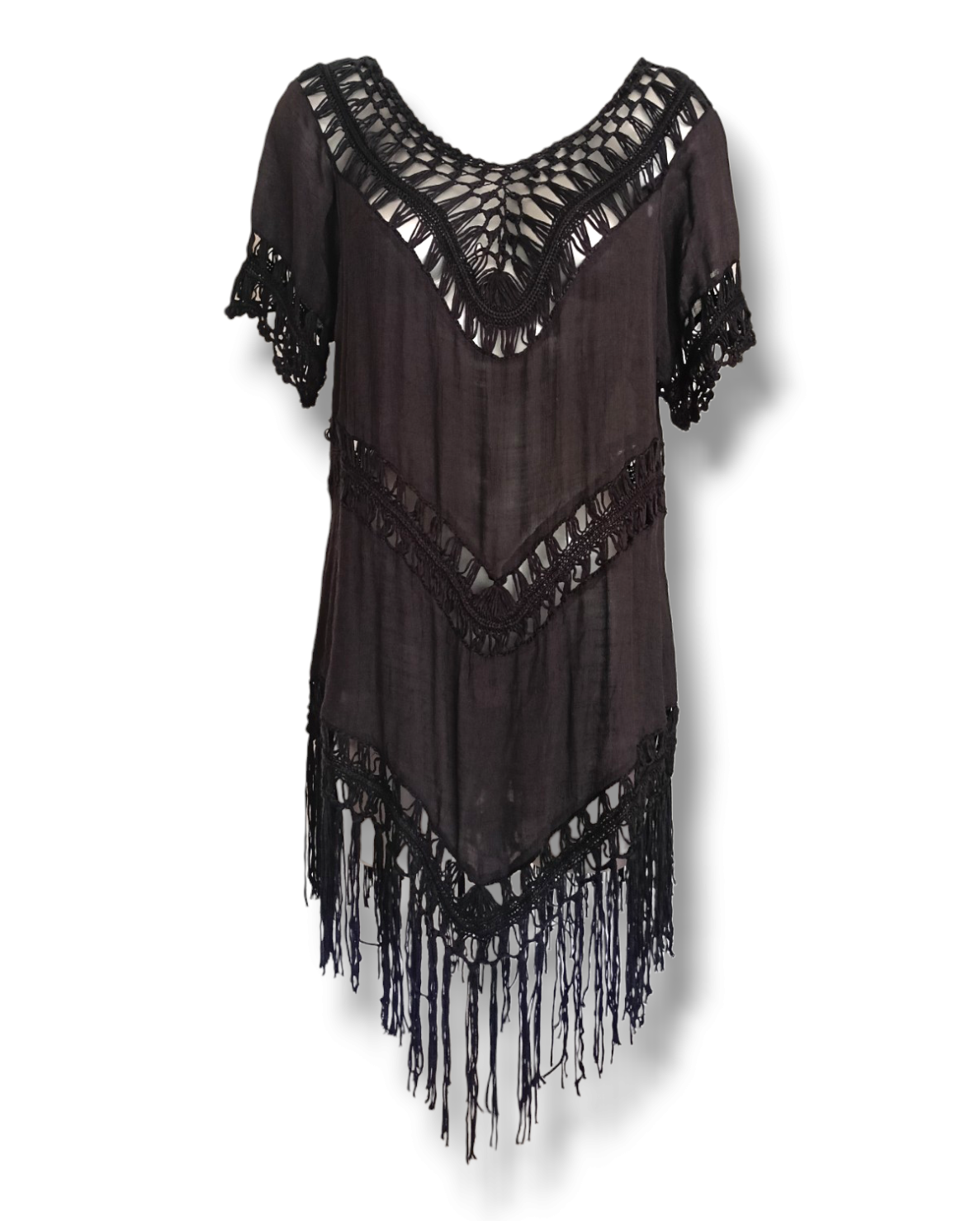 Černá boho tunika Scarlett