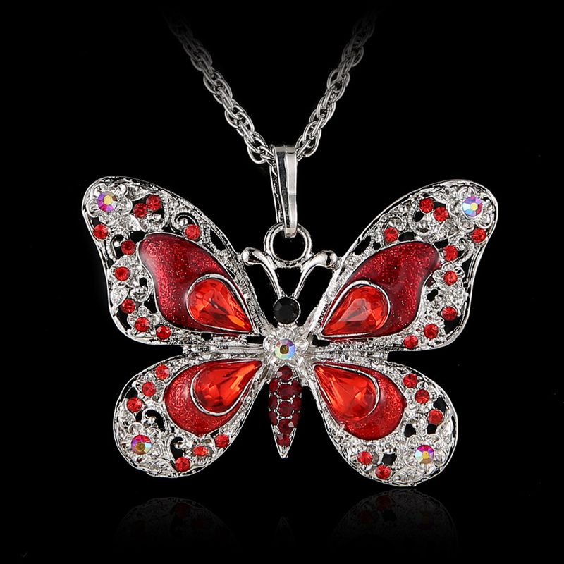 Náhrdelník Butterfly Červená