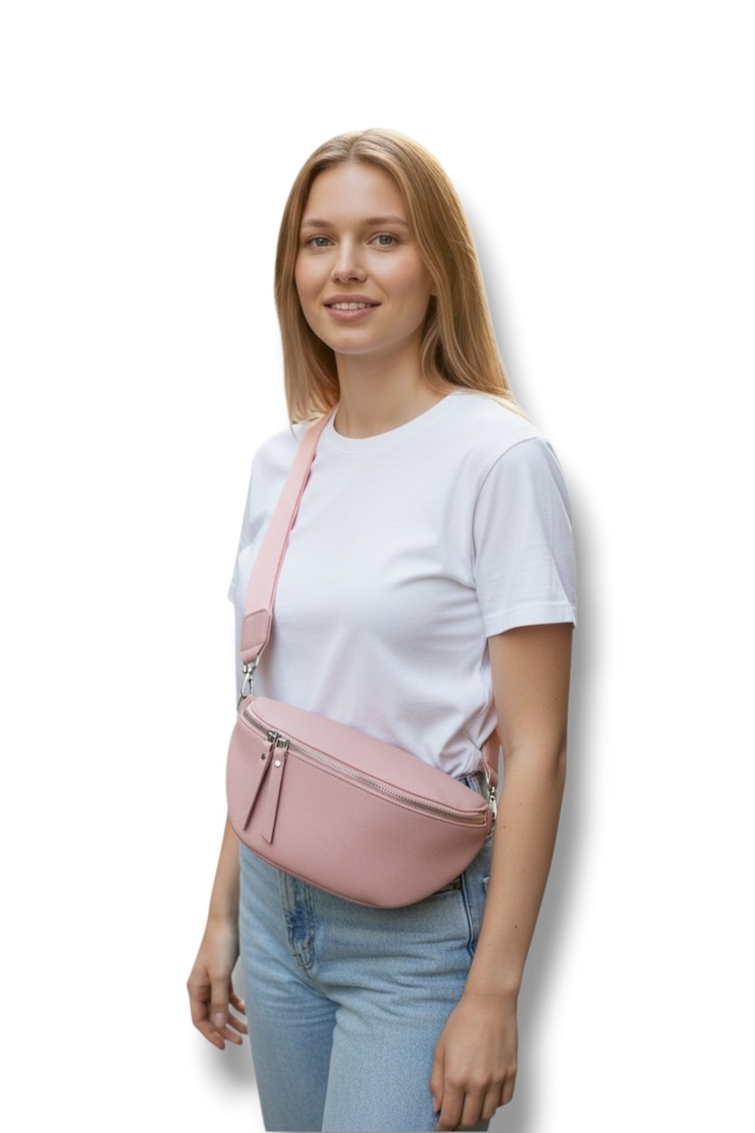 Violetta - ledvina s jednobarevným popruhem - pink
