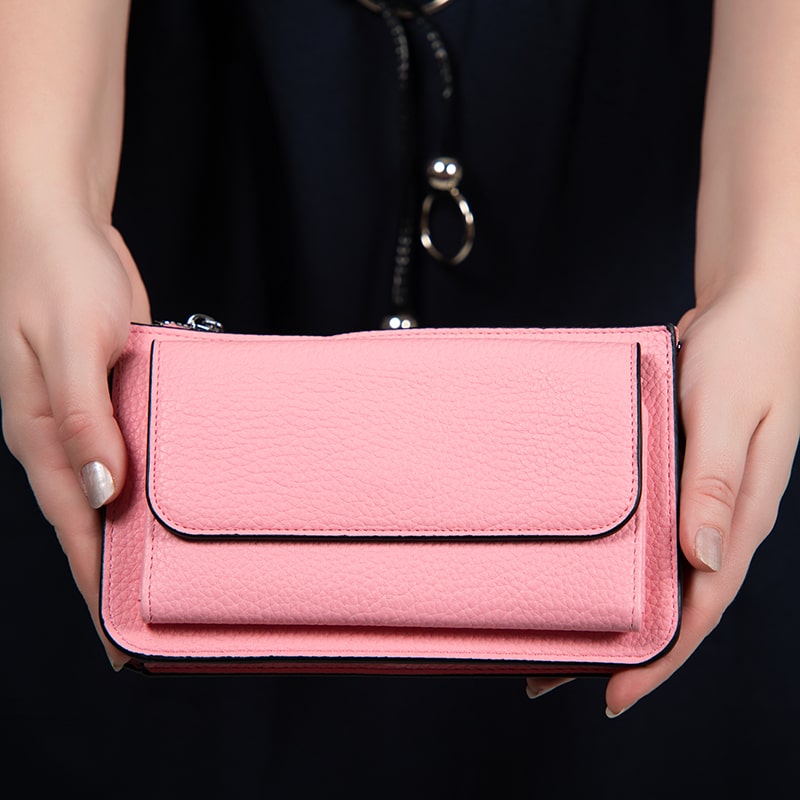 Practic - kabelka - peněženka s kapsičkou na telefon - PINK