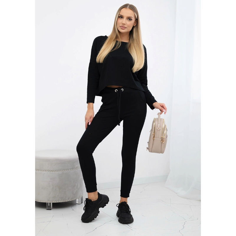 PIPPA - oversize tepláková souprava - černá, sedne do L