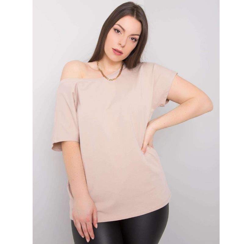 BEVERLY - PLUS SIZE tričko - cappucino, velikosti od 2XL do 3XL