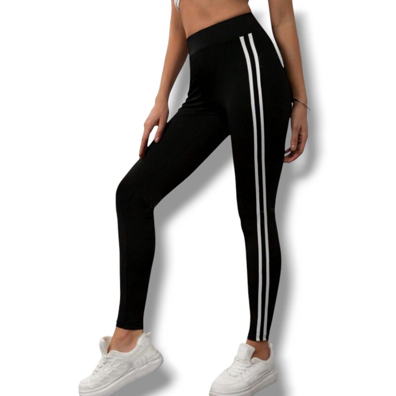 TARA - vroubkované legíny - 2 pruhy, velikosti od S do XXL