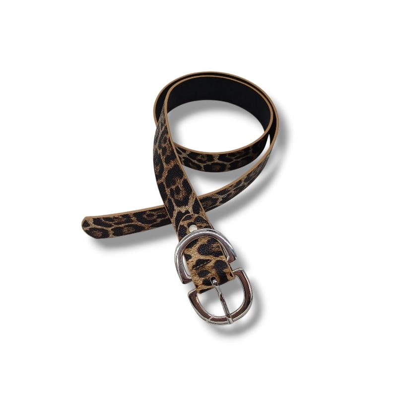 LEA  pásek s leopardím potiskem, délka 100 cm