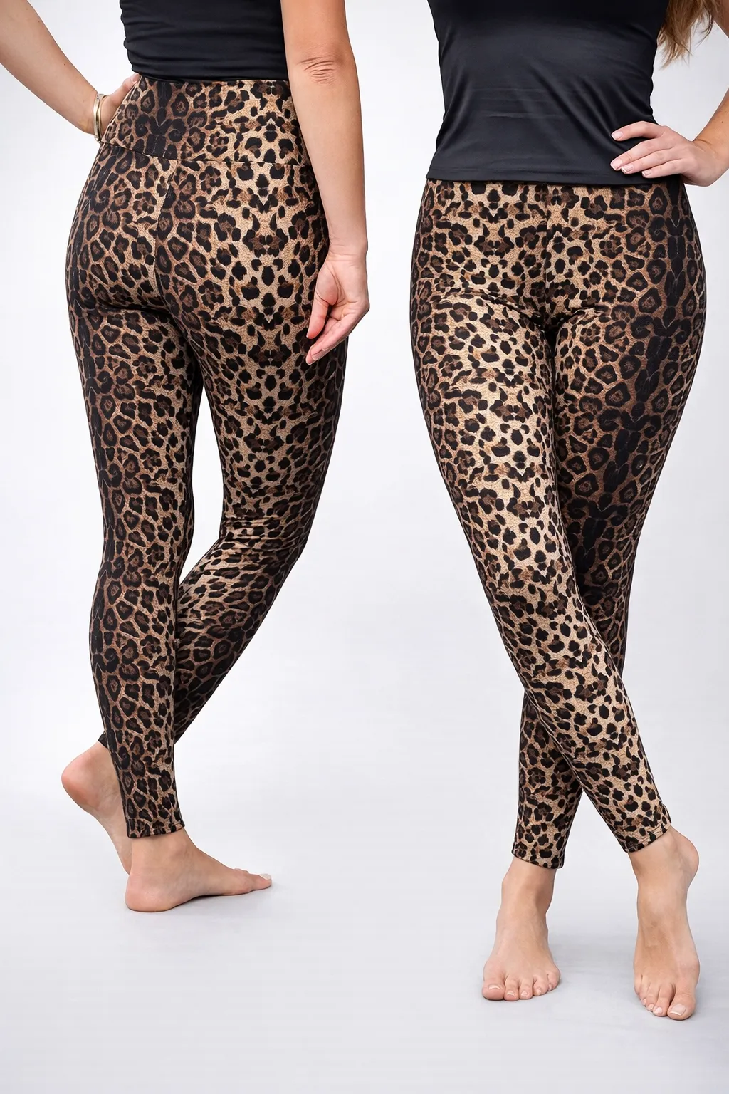 LARA - legíny s leopardím potiskem, velikosti od S do XXL