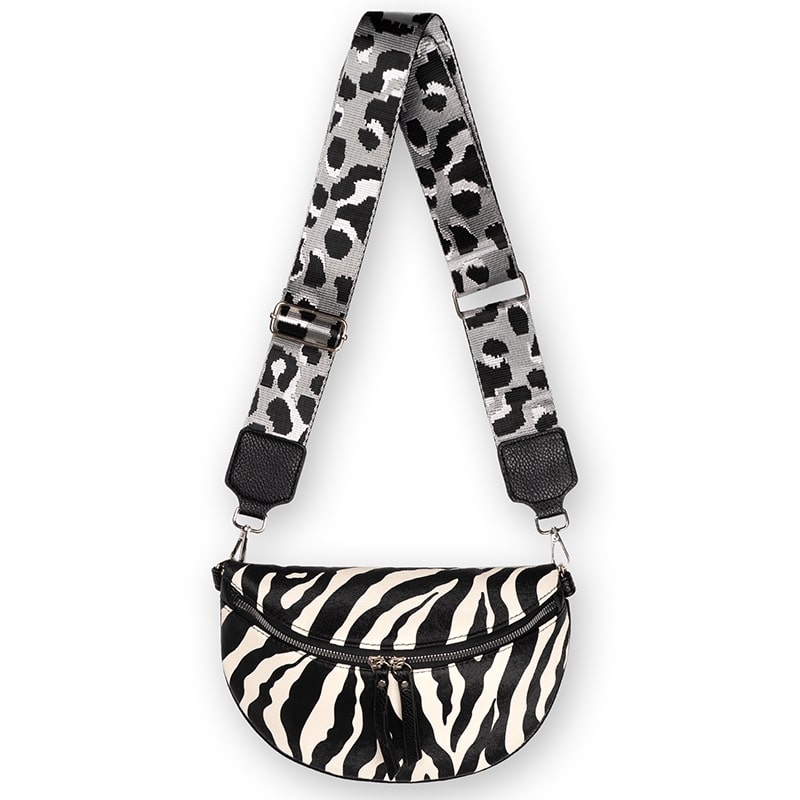 ZOE - crossbody ledvinka s potiskem zebry