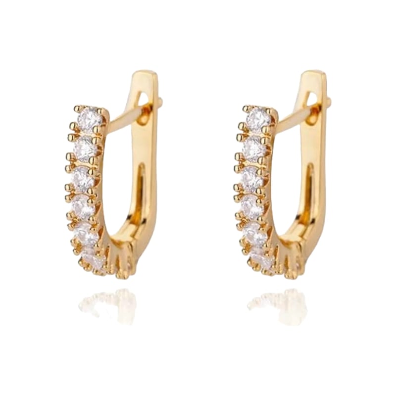 AURORA - náušnice - zlatá, chirurgická ocel - zlatá