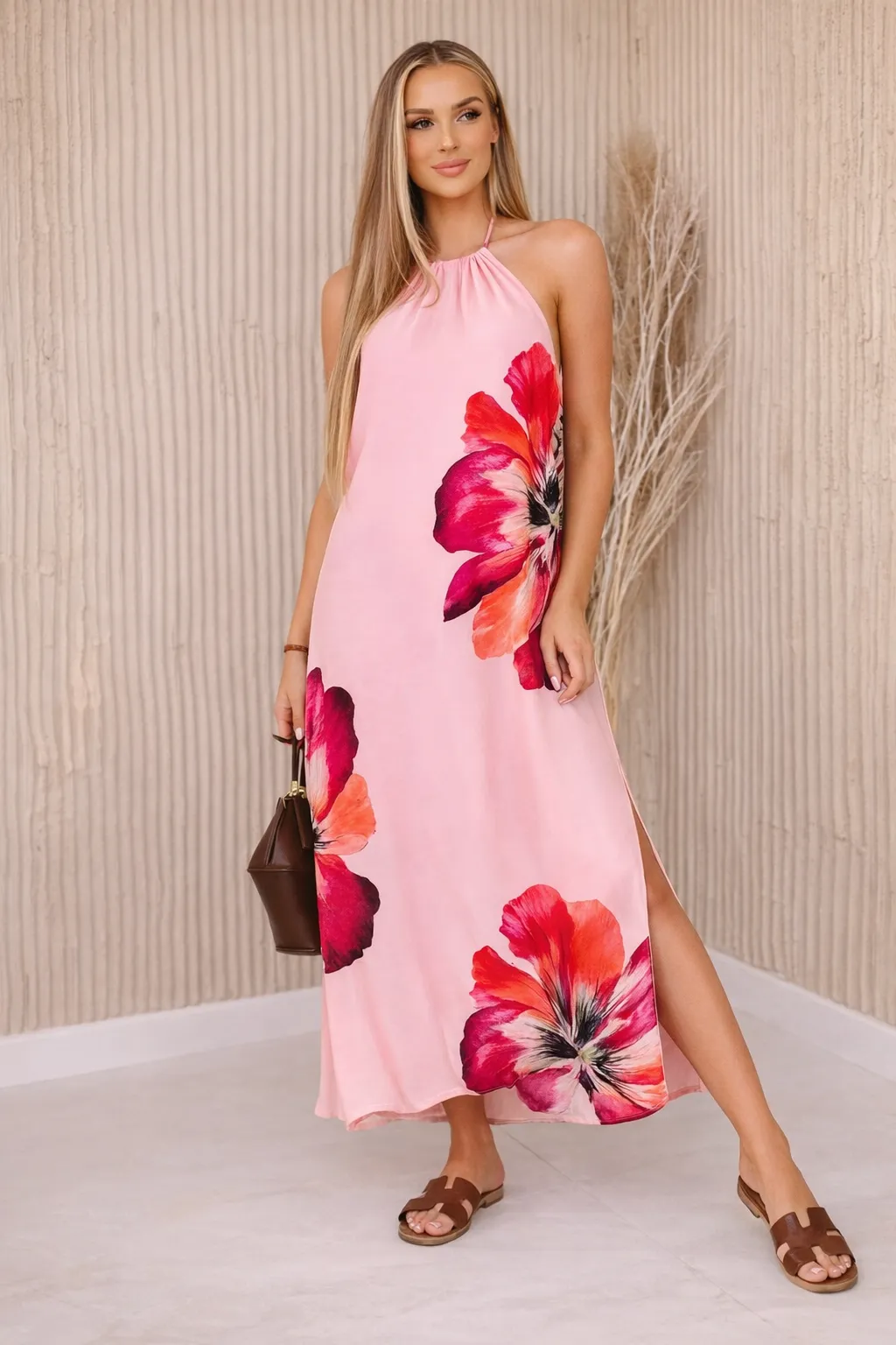 BONITA - šaty s květy, velikost sedne do L