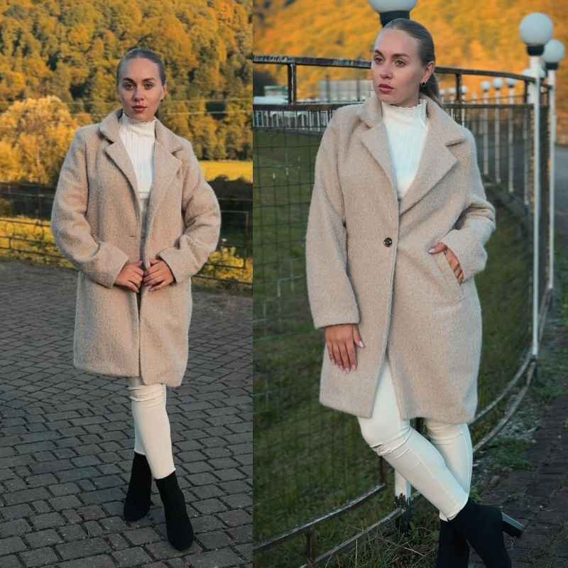 VANDA - kabát - champagne, sedne od velikosti S do XL