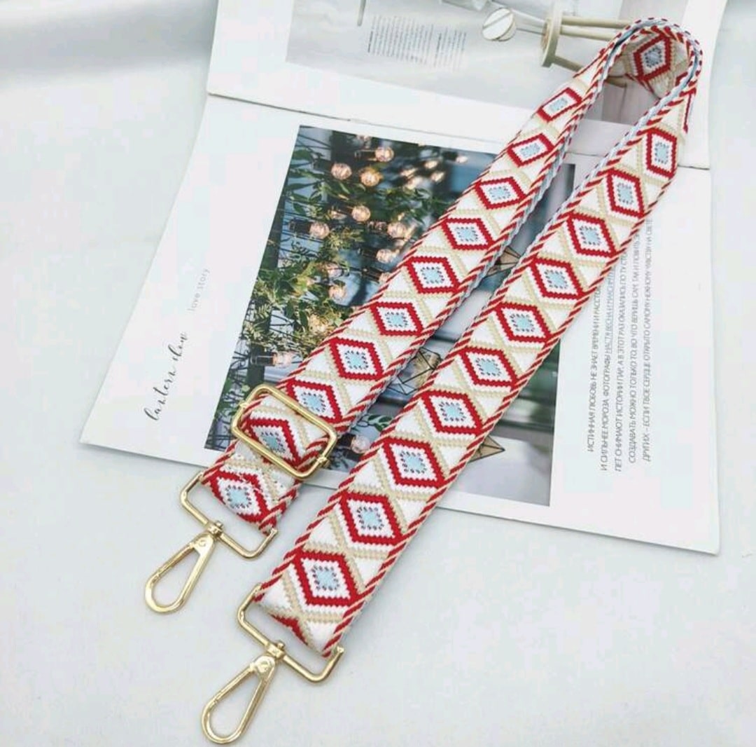 Popruh na kabelku DUO - červená