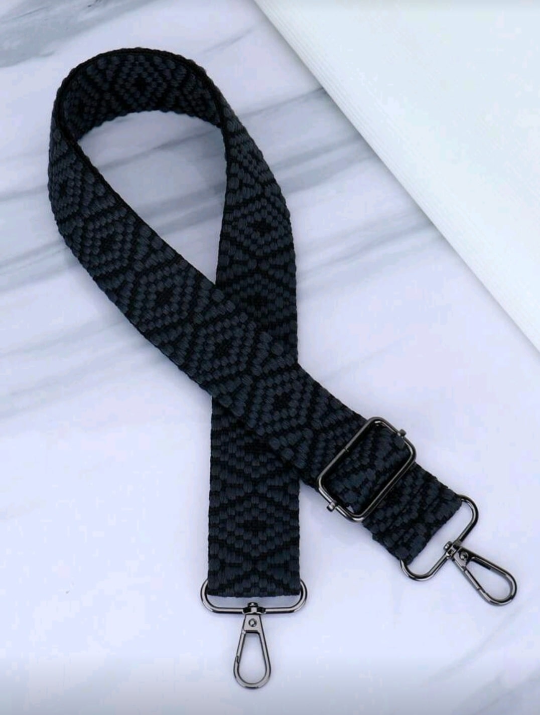 Popruh na kabelku/ledvinu NOIR GEOMETRY