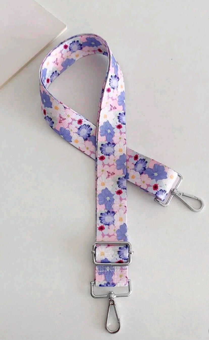 PINK BLOOM - popruh na kabelku/ledvinku