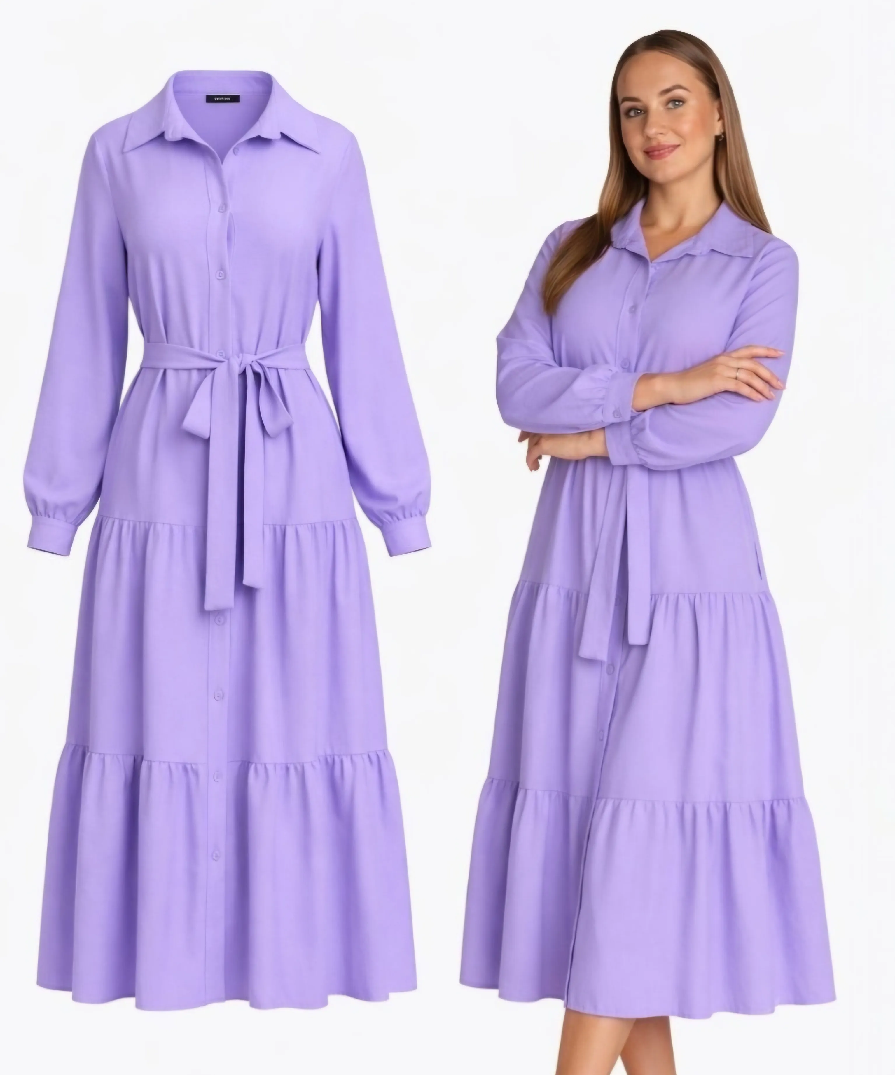 Šaty Sasha - levandulová, sedne od velikosti XS do L