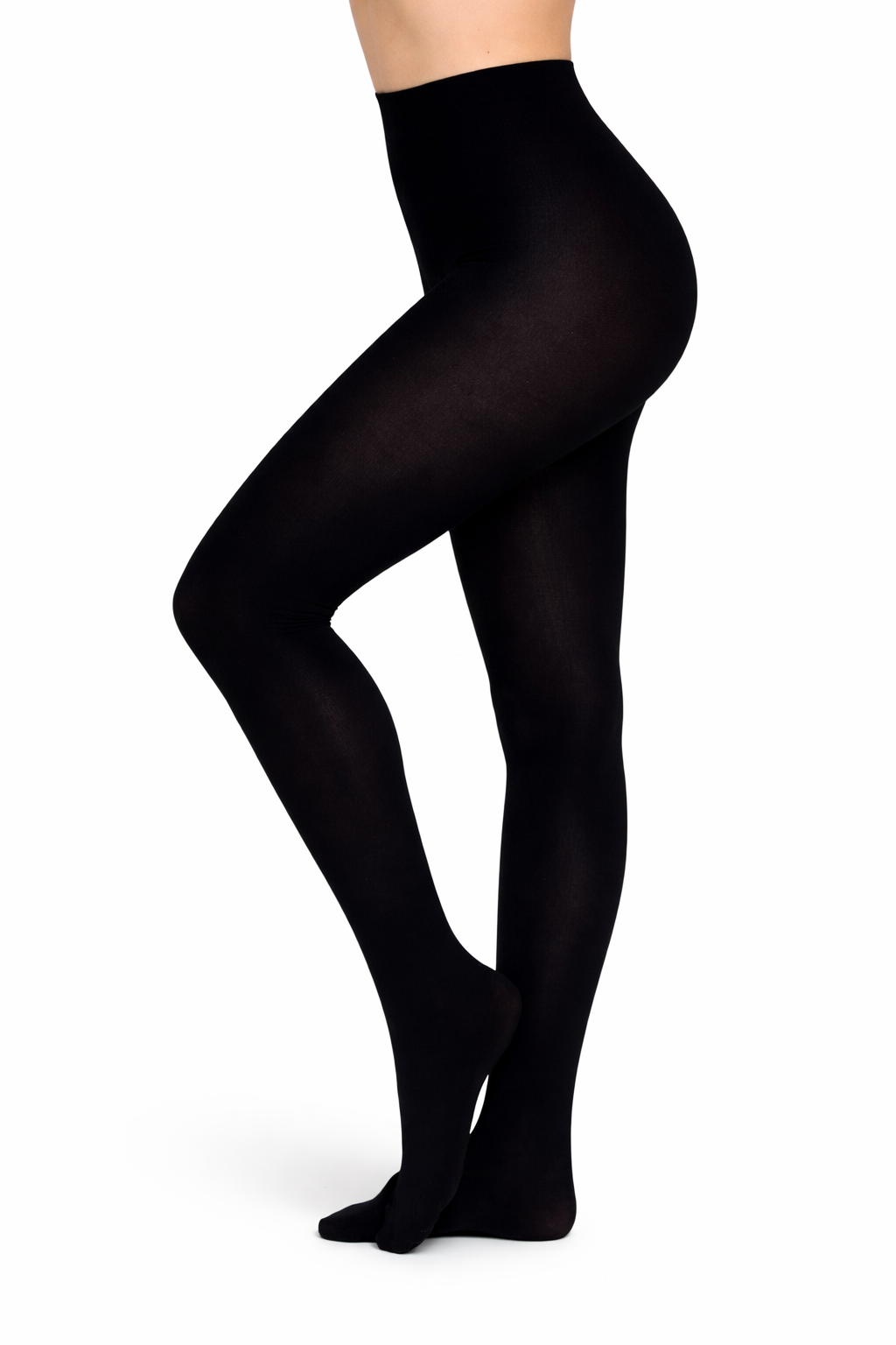 MARGOT - černé viskózové punčocháče, velikosti od S do 3XL