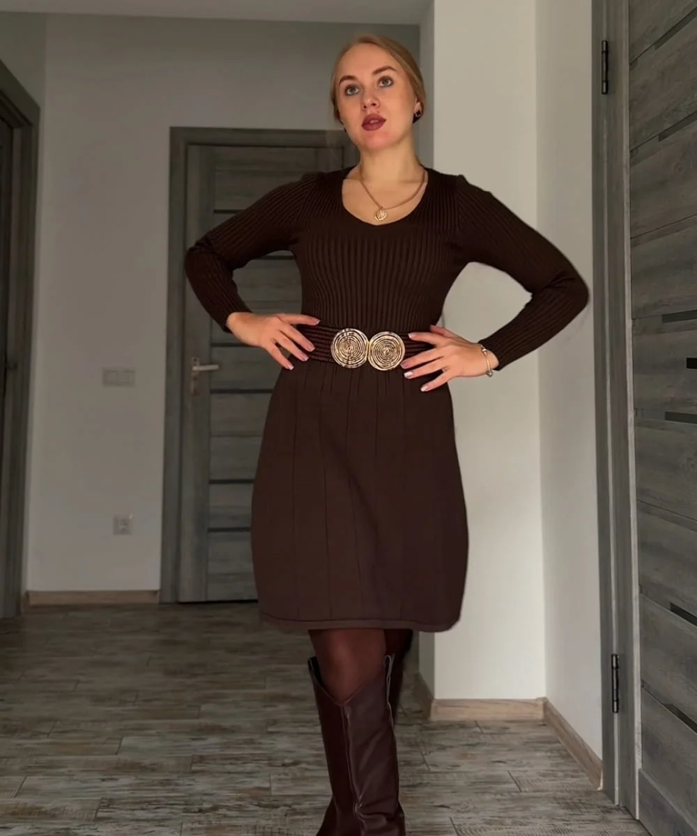 SPIRIA - elastický pásek, čokoláda, velikost 88-128 cm