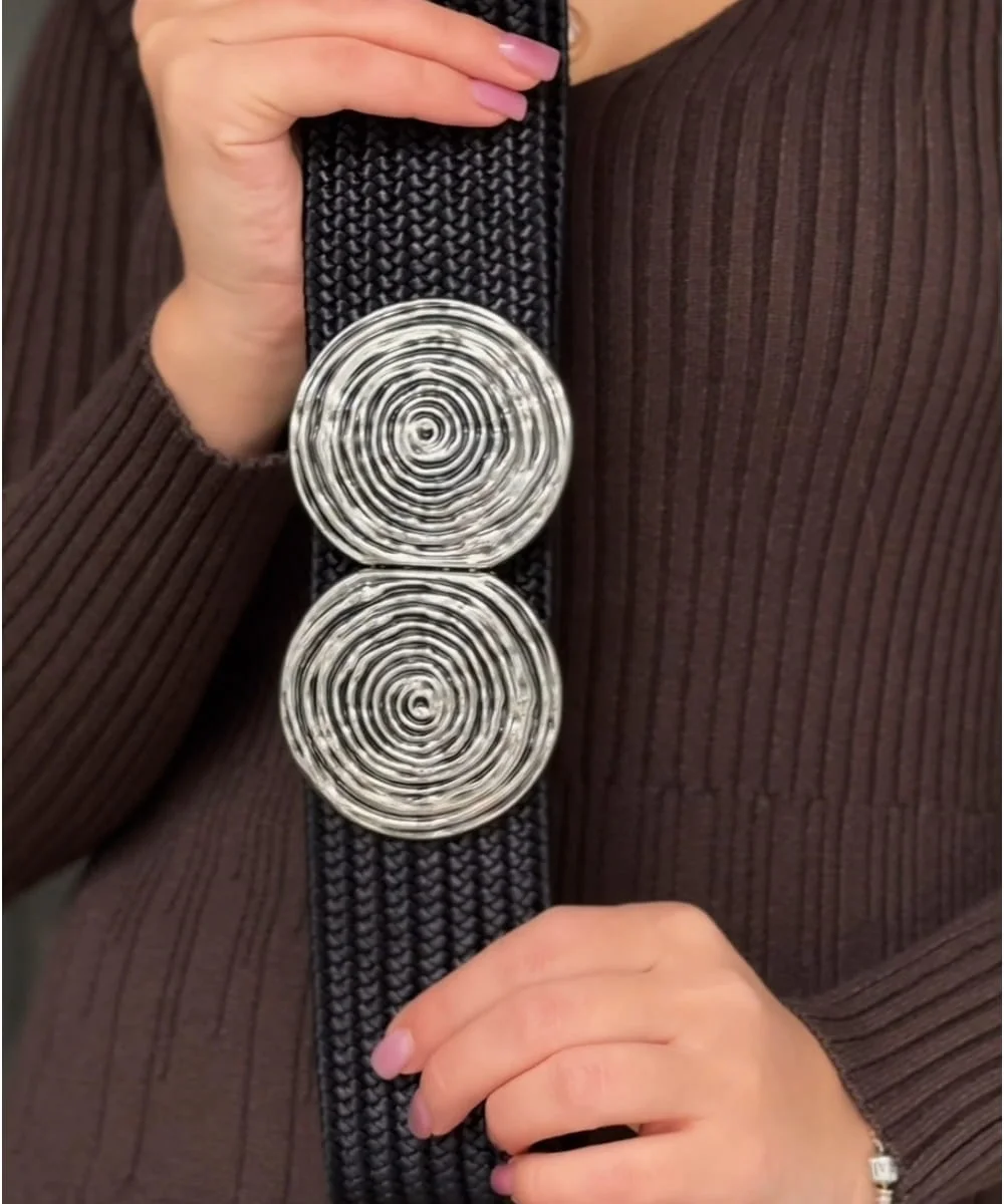 SPIRIA - elastický pásek, černá, velikost 75-115 cm