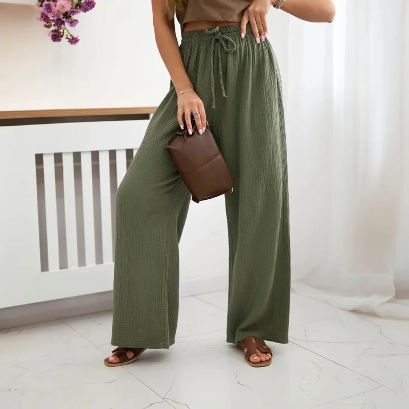 SAMBA - mušelínové kalhoty - olivová, velikost sedne od S do L