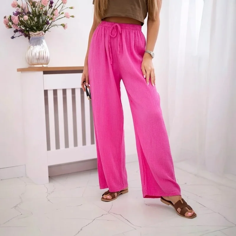 SAMBA - mušelínové kalhoty - pitahaya, velikost sedne od S do L