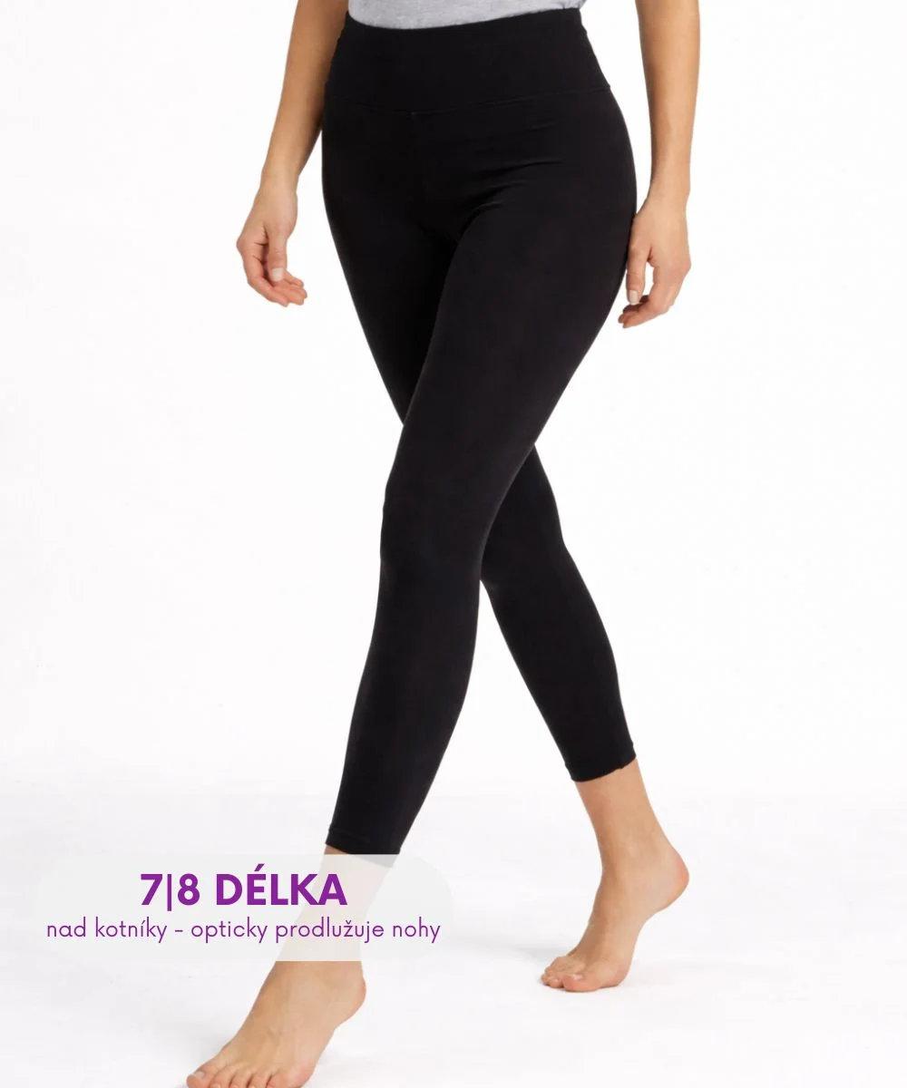 Velvetky 7/8 – černé bambusové legíny (nad kotníky) - velikosti od S do 6XL
