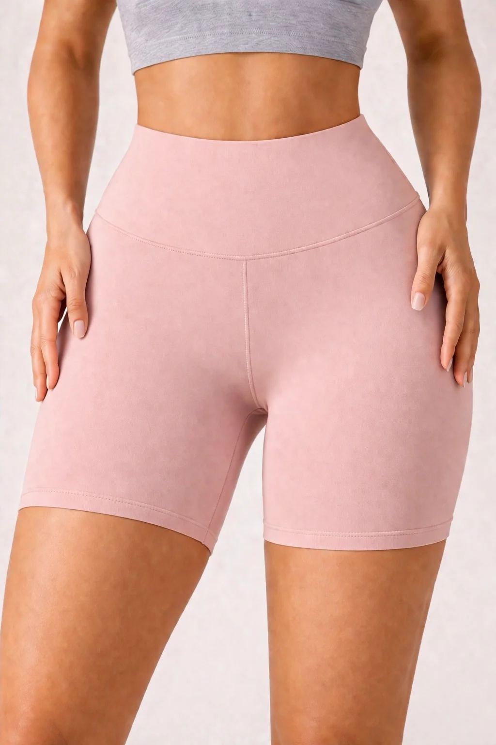 Velvetky SHORTS - pudrově růžová, velikosti od S do XL