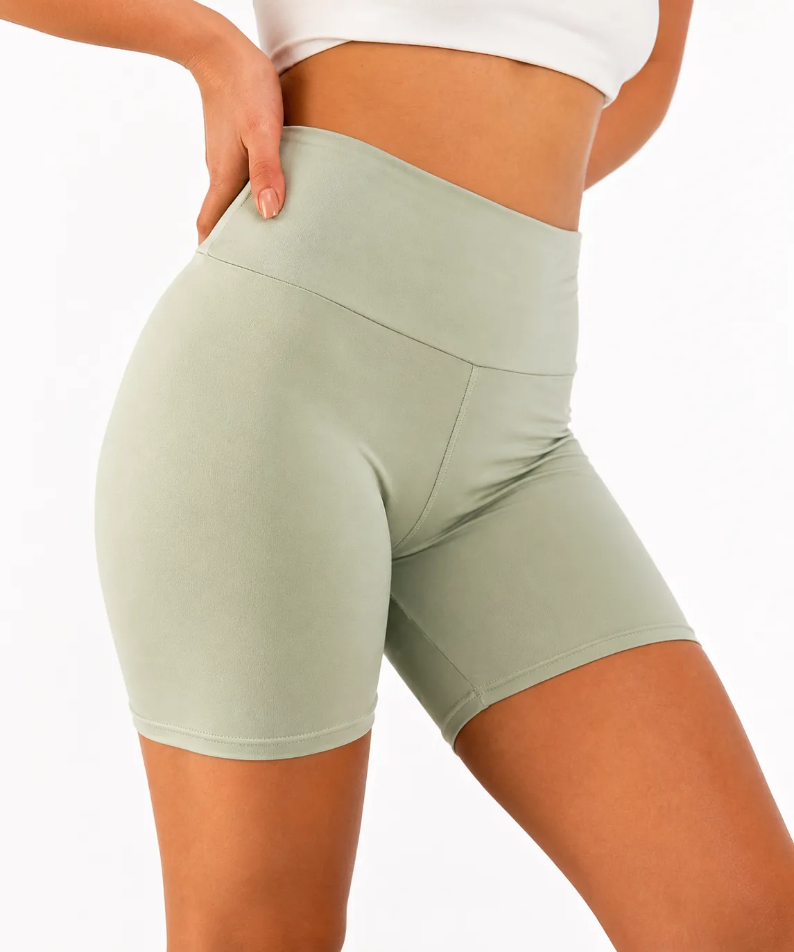 Velvetky SHORTS - pastelově zelená, velikosti od S do XL