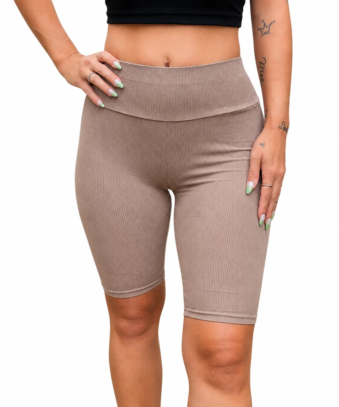 Velvetky ACTIVE - bambusové vroubkované kraťásky - mocca, velikosti od S do XL