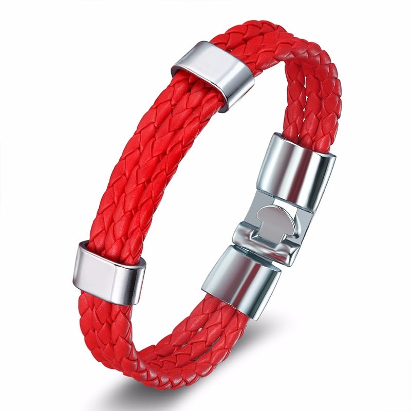 Náramek Viking Červený chirurgická ocel