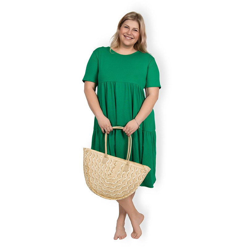 Beach Strawee - plážová slaměná kabelka - beige
